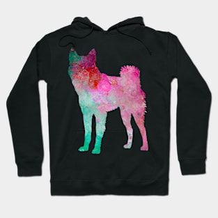 Finnish Spitz  in watercolor Hoodie